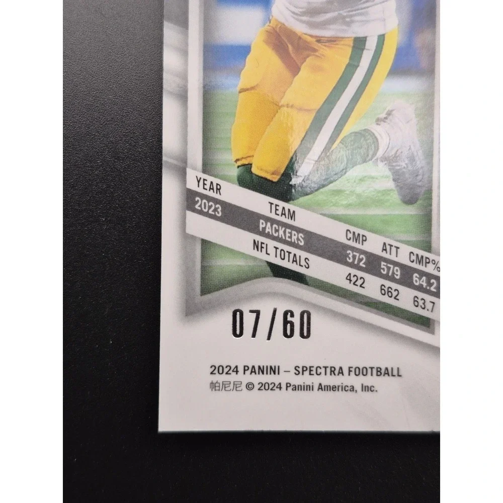 2024 Panini Spectra Jordan Love #41 Interstellar Prizm /60 Green Bay Packers